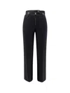 Elisabetta Franchi Logoed Button Flared Leg Trousers In Black