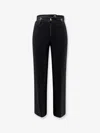 Elisabetta Franchi Logoed Button Flared Leg Trousers In Black