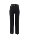 Elisabetta Franchi Logoed Button Flared Leg Trousers In Black
