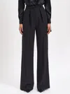 Elisabetta Franchi Trousers With Tuxedo Details In Black