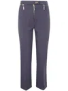 Elisabetta Franchi Trousers With Zip Closure In Blue
