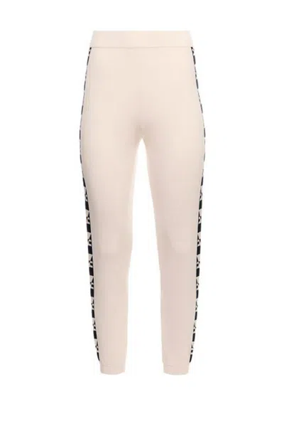 Elisabetta Franchi Trousers With Elastic Waistband And Ribbed Cuffs In Yellow