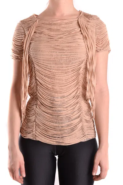 Elisabetta Franchi Tshirt Short Sleeves Beige In Pink