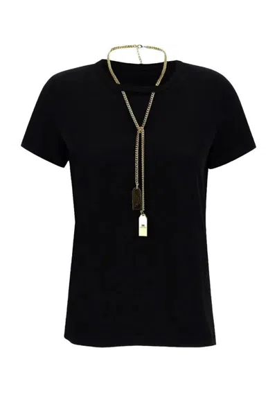Elisabetta Franchi Tshirt Short Sleeves In Black