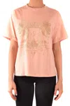 Elisabetta Franchi Tshirt Short Sleeves In Pink