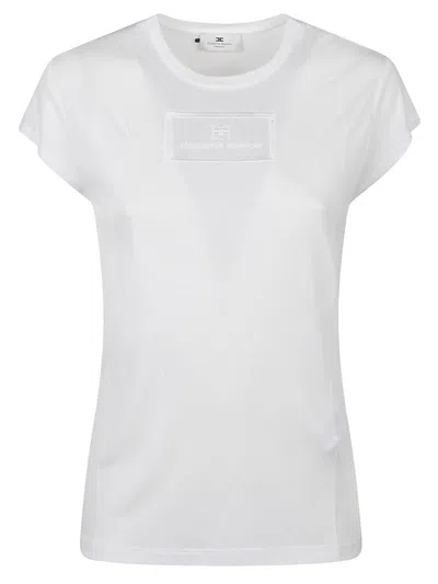Elisabetta Franchi T-shirt Bianca Con Ricamo In 270