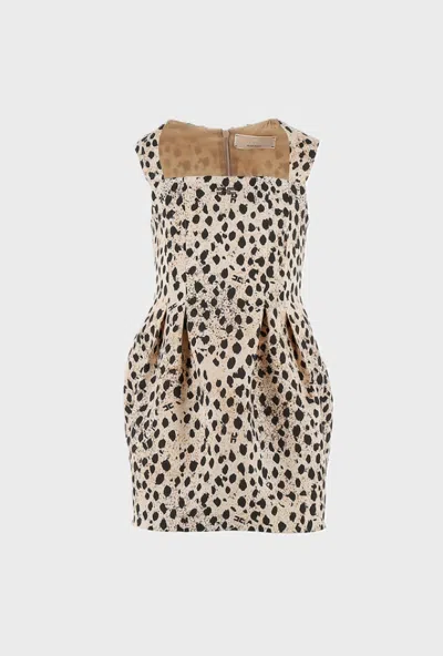 Elisabetta Franchi Kids' Tube Dress Baby Camel In Brown