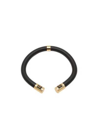 Elisabetta Franchi Tube Necklace With Logos In Transparent
