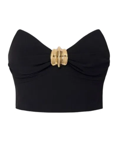 Elisabetta Franchi Tube Top Vest In Black