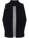 Elisabetta Franchi Viscose Top With Tulle Detail In Black
