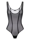 Elisabetta Franchi Body Aus Tüll In Black
