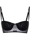 Elisabetta Franchi Tulle Bra Top In Black