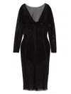 Elisabetta Franchi Tulle Midi Dress In Black