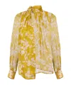 Elisabetta Franchi Tulle Printed Shirt In Nude