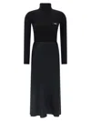 Elisabetta Franchi Turtleneck Dress In Black