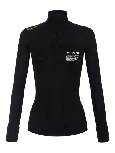 ELISABETTA FRANCHI TURTLENECK KNITTED TOP