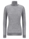 Elisabetta Franchi Turtleneck Long-sleeved Jumper In Grigio