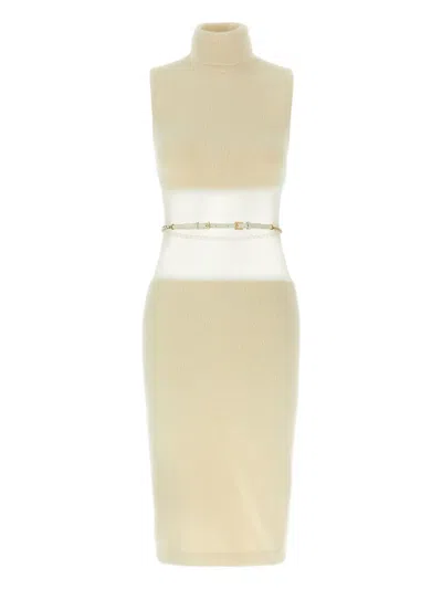 ELISABETTA FRANCHI TURTLENECK MIDI DRESS