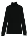 Elisabetta Franchi Wool Blend Turtle-neck Sweater In Black