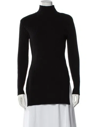 Pre-owned Elisabetta Franchi Turtleneck Sweater In Black