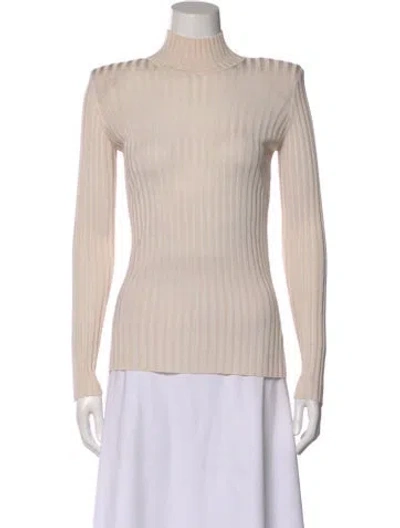 Pre-owned Elisabetta Franchi Turtleneck Sweater In Neutral