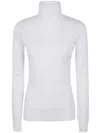 Elisabetta Franchi Turtleneck Sweater With Logo In White