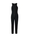 Elisabetta Franchi Zip-front Halterneck Jumpsuit In Black
