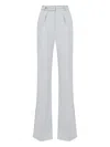 Elisabetta Franchi Tuxedo-details Waistband Trousers In White