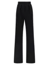 Elisabetta Franchi Black Trousers With Pleated Details In Fabric Woman In Black