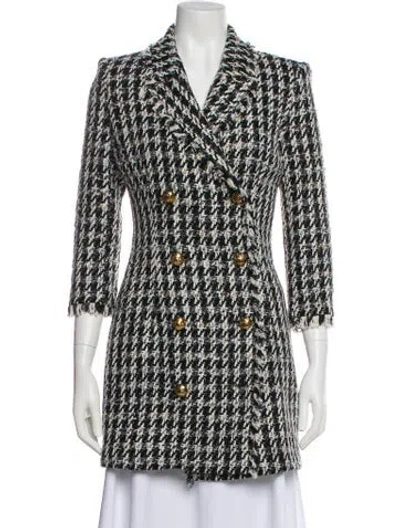 Pre-owned Elisabetta Franchi Tweed Tweed Pattern Blazer In Multi