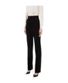Elisabetta Franchi Flared Leg Crepe Pants Front Flaps In Black