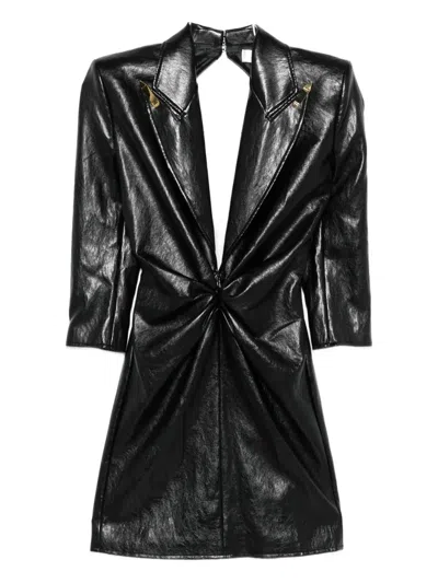 Elisabetta Franchi Twist-detail Mini Dress In Black