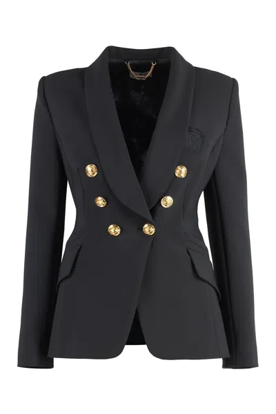 Elisabetta Franchi Two Piece Suit In Stretching Crêpe In Black