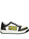 Elisabetta Franchi Two-tone Leather Sneakers In Black