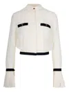 Elisabetta Franchi Two-tone Shirt In White