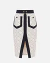 Elisabetta Franchi Geometric Patterned Midi Skirt In Neutral