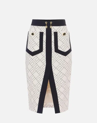 ELISABETTA FRANCHI ELISABETTA FRANCHI TWO TONE SKIRT
