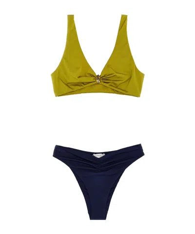ELISABETTA FRANCHI ELISABETTA FRANCHI TWO-TONED KNOT DETAILED BIKINI