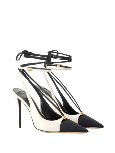 Elisabetta Franchi Two-toned Stiletto-heel Pumps In White