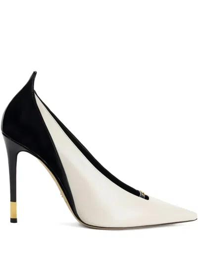 Elisabetta Franchi Two-toned Stiletto Heeled Pumps In White