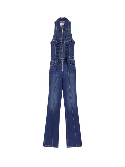 Elisabetta Franchi Urban Denim Jumpsuit