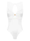 Elisabetta Franchi V-neck Bodysuit In White