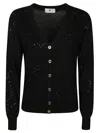Elisabetta Franchi V-neck Cardigan In Black