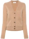 Elisabetta Franchi V-neck Cardigan In Brown