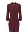 Elisabetta Franchi V-neck Crepe Mini Dress In Red