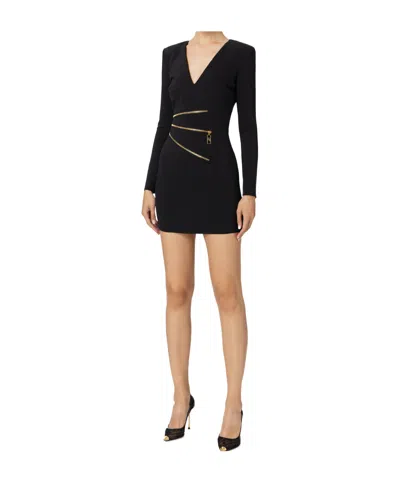 ELISABETTA FRANCHI ELISABETTA FRANCHI CRÊPE ZIPPED MINI-DRESS