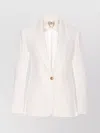 Elisabetta Franchi V-neck Jacket With Notched Lapel And Back Split