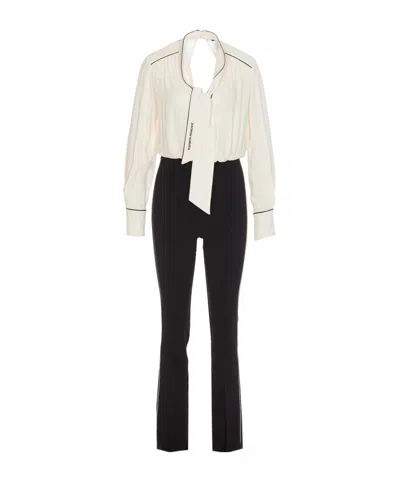 Elisabetta Franchi V-neck Jumpsuit In Black