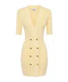 Elisabetta Franchi V-neck Knitted Dress In Lemonade
