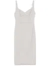 Elisabetta Franchi V-neck Midi Dress In 灰色